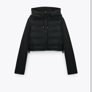 NWT zara combination puffer jacket